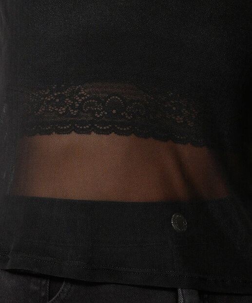 Blusa Feminina Tule Manga Curta Marisa