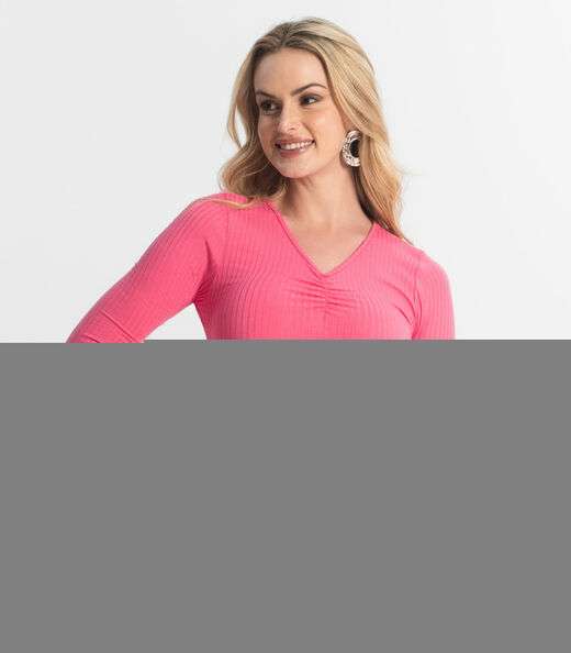 Blusa Feminina Canelada Select Rosa