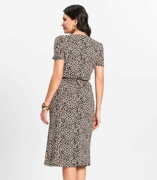 Vestido Midi Feminino Select Bege