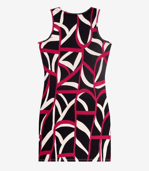 Vestido Plus Size Estampado Infinita Cor Vermelho