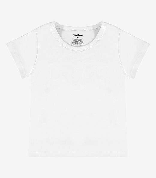 Blusa Básica Infantil Feminina Rovitex Kids Branco