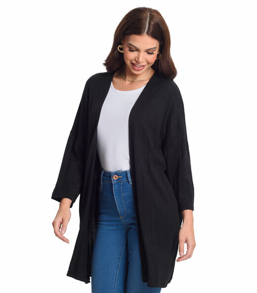Image_Cardigan Alongado Rovitex Preto