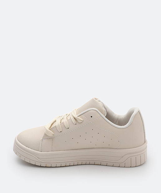 Tênis Feminino Casual Recorte Marisa Off White 
