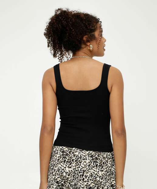 Blusa Regata Feminina Canelada Alças Largas Marisa