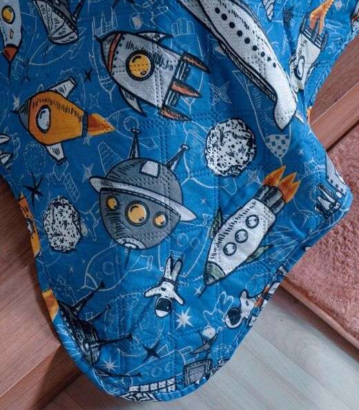 Jogo Cobre Leito Dupla Face Solteiro Bene Casa Azul