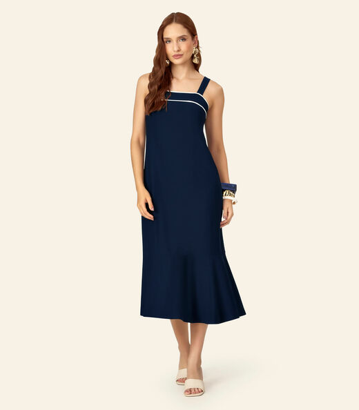 Image_Vestido Feminino Super Midi Evasê Liso Endless Azul