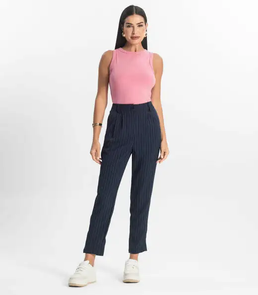 Regata Básica Feminina em Cotton Leve Rovitex Rosa