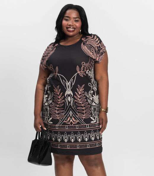 Image_Vestido Curto Plus Size Secret Glam Preto
