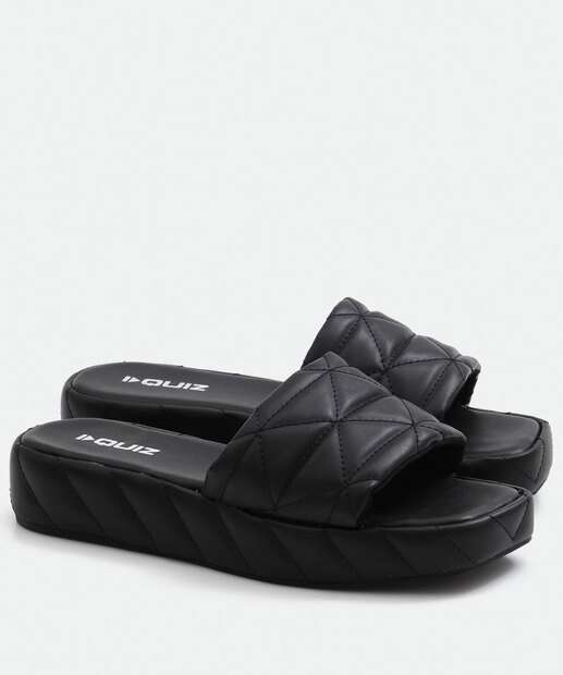 Tamanco Feminino Slide Flatform Matelassê Quiz