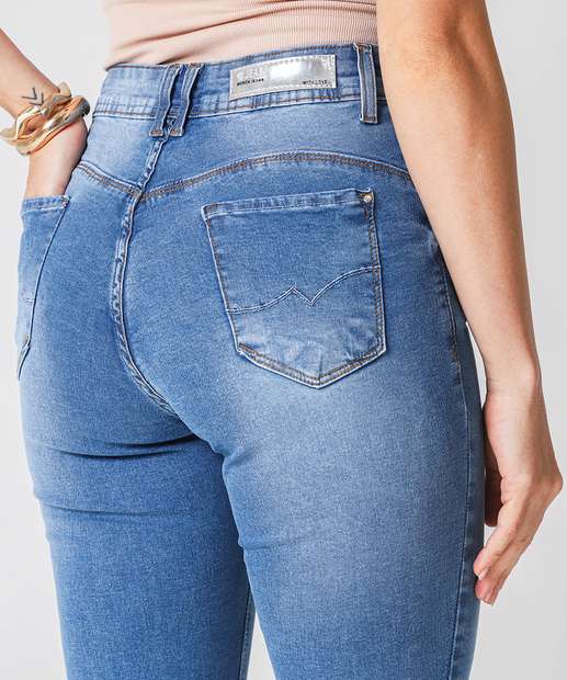 Calça Jeans Skinny Feminina Marisa Azul