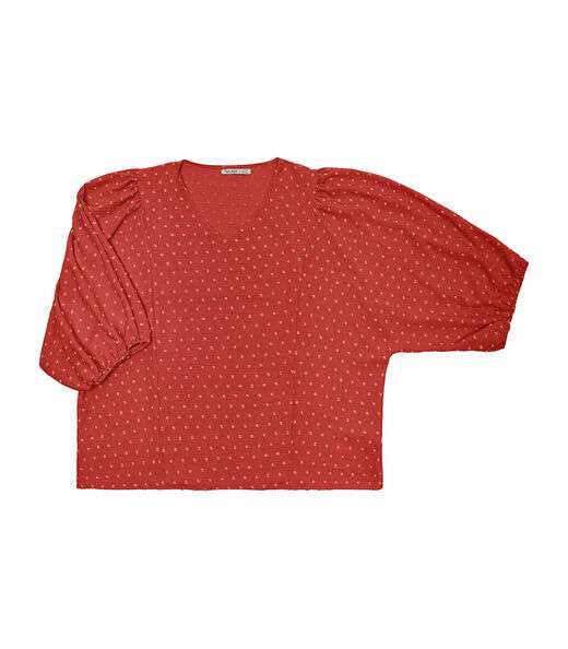 Blusa Manga 7/8 Air Flow Poa Secret Glam Marrom