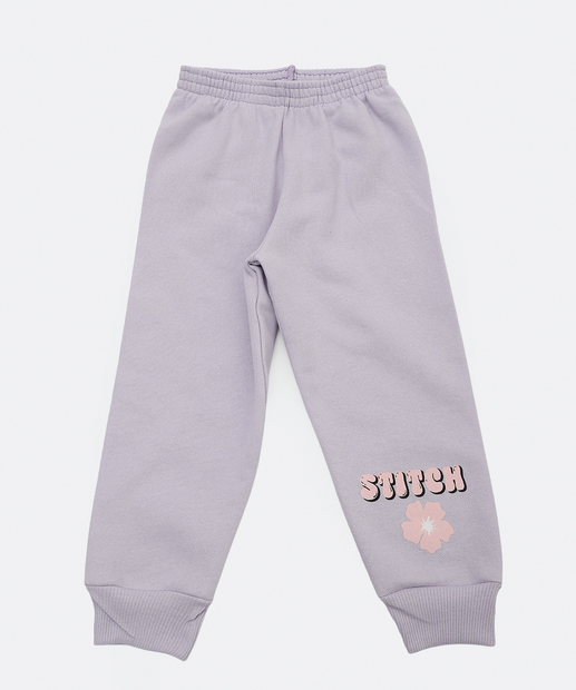 Conjunto Moletom Infantil Stitch Tam 1 a 3 Rosa