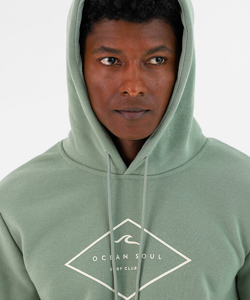 Blusão Masculino Moletom Bolsos Marisa Verde