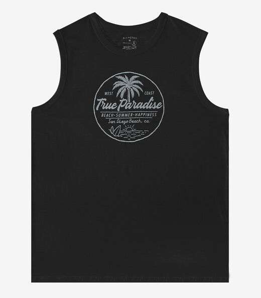 Image_Regata em Meia Malha Masculino Diametro Preto