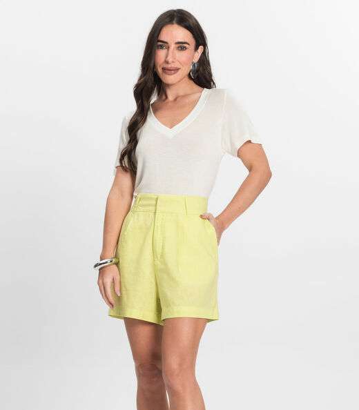 Image_Shorts de Linho Feminino Endless Verde