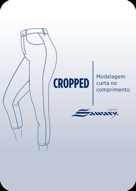 Calça Jeans Sawary Cropped - 278821