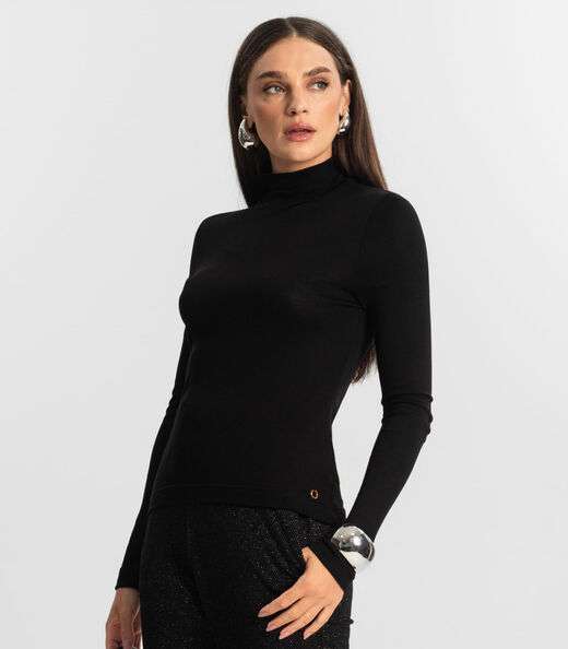 Blusa Feminina Manga Longa Endless Preto