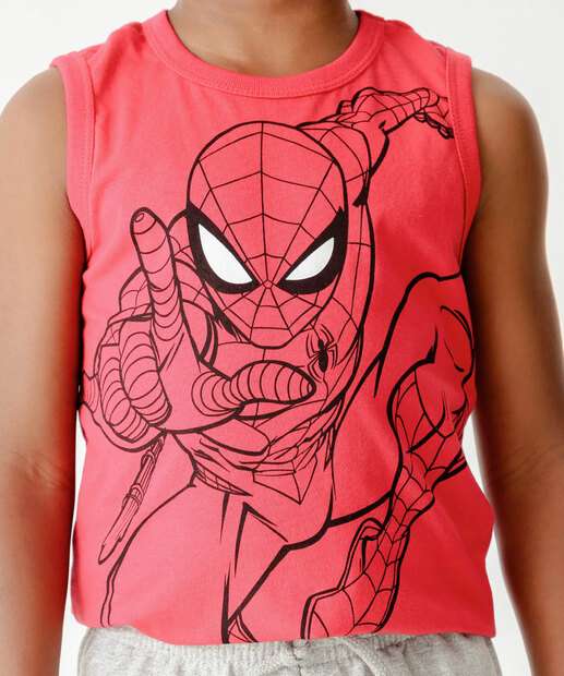 Regata Infantil Homem Aranha Marvel Tam 4 a 10