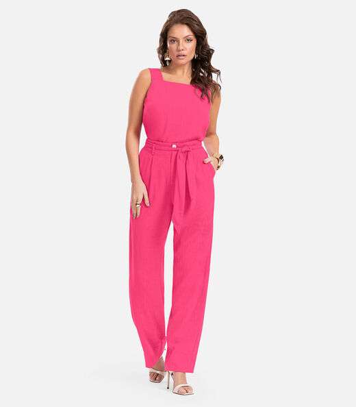 Image_Calça Feminina Em Linho Endless Rosa