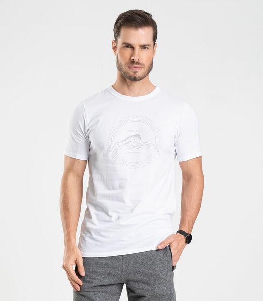 Image_Camiseta Meia Malha Masculina Diametro Branco