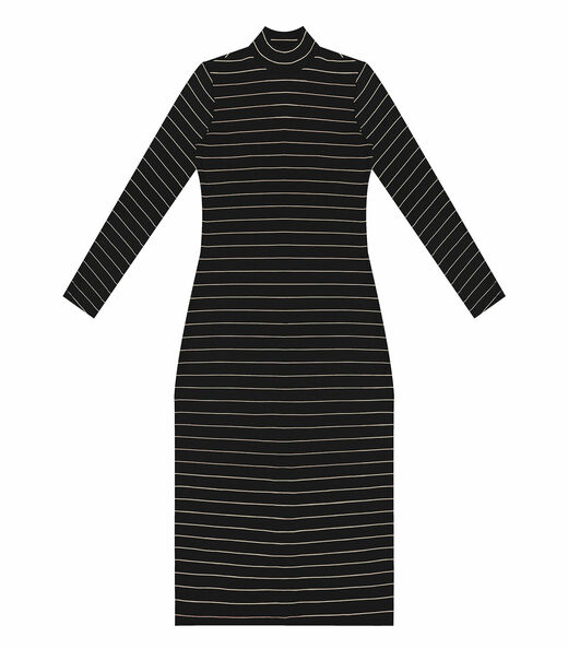 Vestido Midi Feminino Rovitex Preto