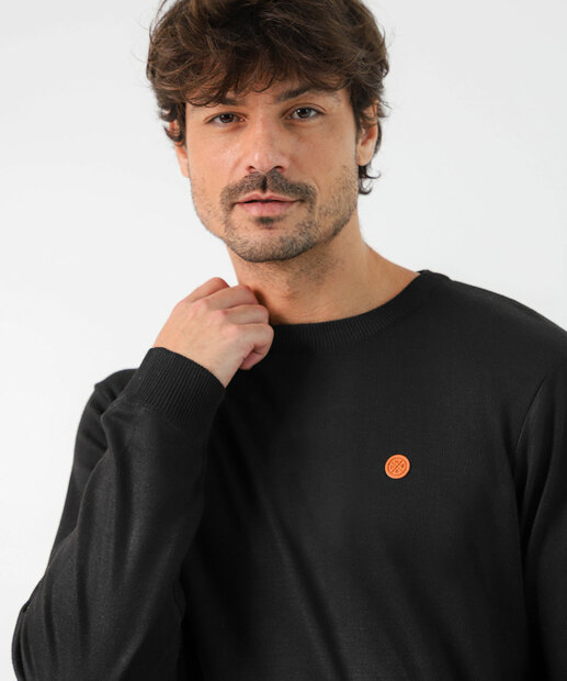 Suéter Masculino Tricô Básico Marisa Preto