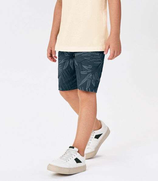 Conjunto Infantil Camiseta Com Bermuda Trick Nick Bege