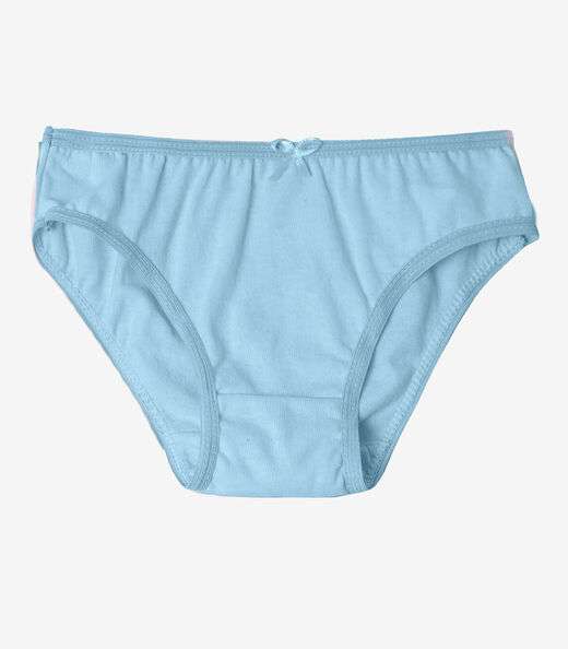 Kit 3 Calcinhas Infantil Lisas Em Algodão Select Branco