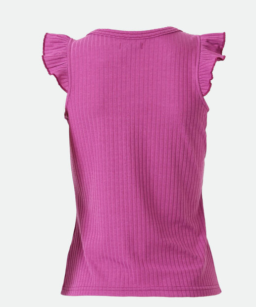 Blusa Regata Feminina Canelada Com Babado Marisa