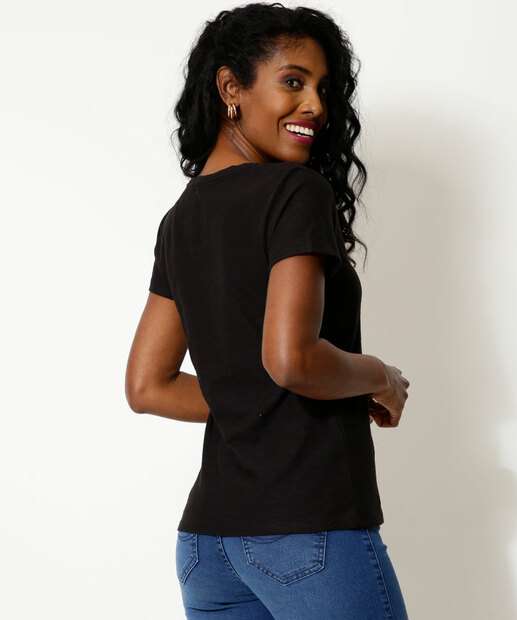 Blusa Feminina Flamê Manga Curta Marisa