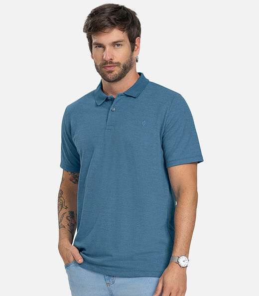 Image_Camisa Polo Básica Masculina Diametro Azul
