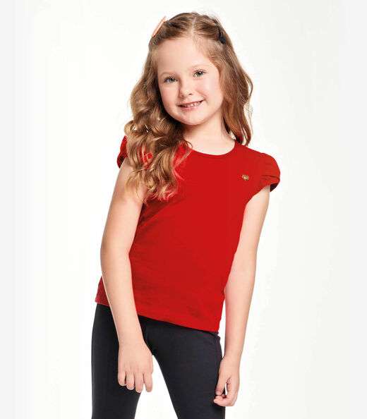 Image_Blusa Infantil Feminina Cotton Leve Trick Nick Vermelho