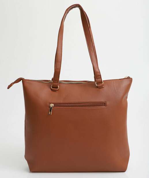 Bolsa De Ombro Tote Feminina Alice Pallucci Caramelo