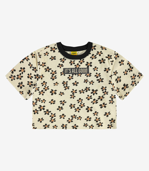 Blusa Feminina Malhao Fruit Rovi Kids Bege