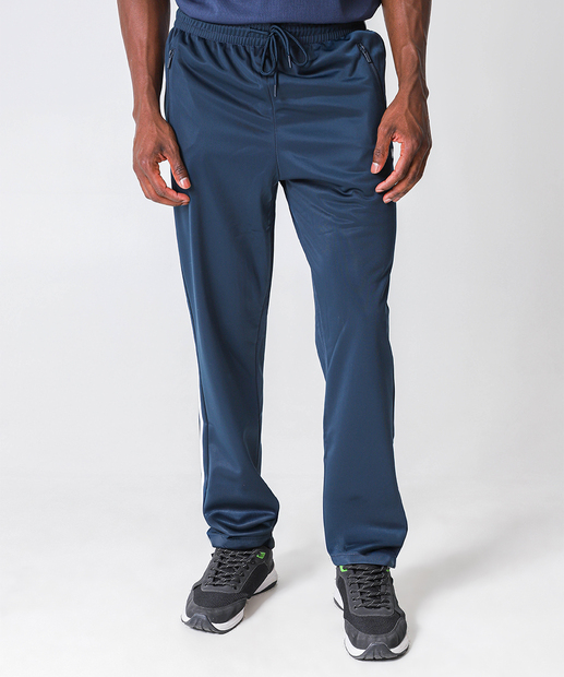 Calça Masculina Helanca Fitness Reta Marisa Azul