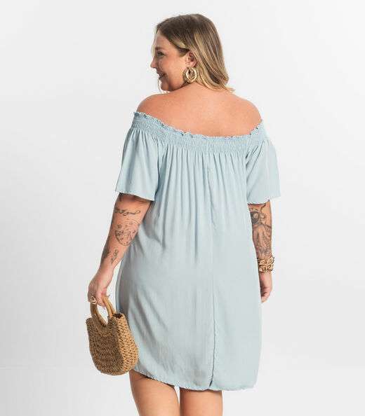 Vestido Curto Secret Glam Azul