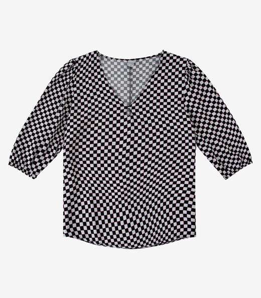 Blusa Manga Curta Infinita Cor Branco