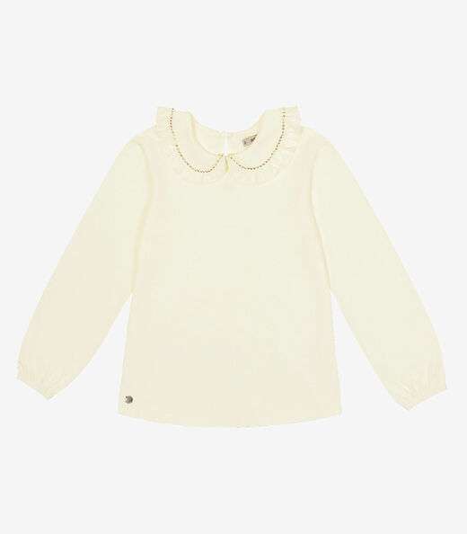 Blusa Manga Longa Infantil Feminina Trick Nick Bege