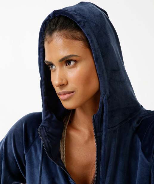 Jaqueta Feminina Fitness Plush Capuz Marisa