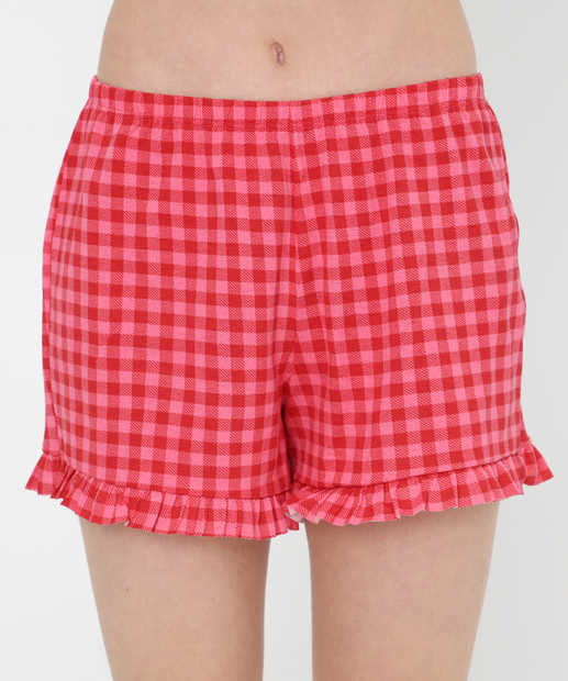Pijama Feminino Estampado Manga Curta Marisa Off White