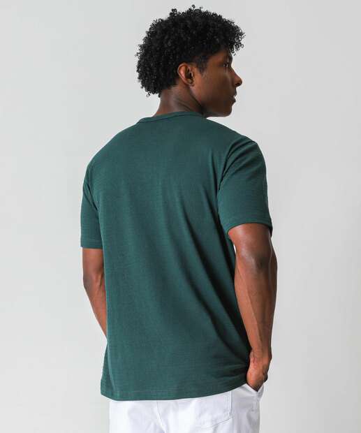 Camiseta Masculina Botões Marisa Verde