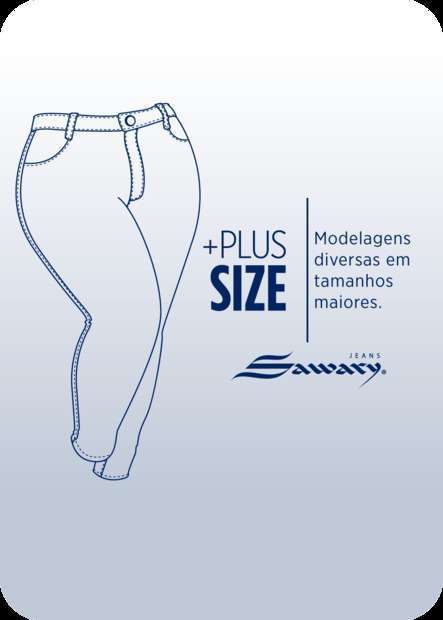 Calça Sarja Sawary Plus Size Wide Leg - 278248