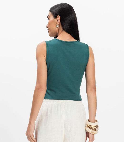 Regata Feminina em Ponto Roma Rovitex Verde