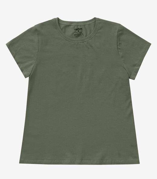 Blusa Feminina Cotton Leve Básica Rovitex Verde
