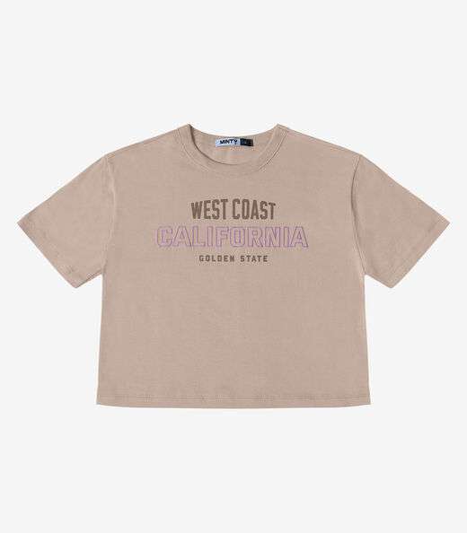 T- Shirt Feminina Minty Marrom