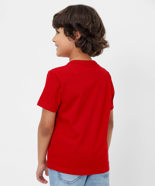 Camiseta Infantil Homem Aranha Tam 4 a 10 Vermelho