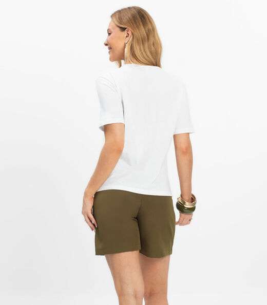 Shorts Feminino Alfaiataria Cós Reto Renaluci Verde