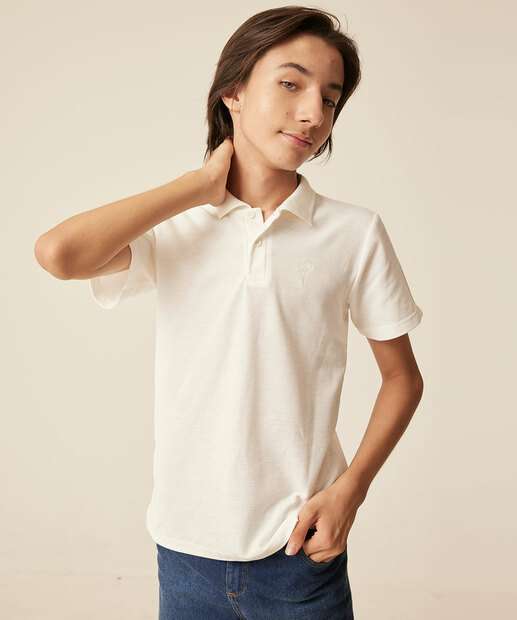 Image_Polo Juvenil Manga Curta Bordado  MR Tam 10 a 16