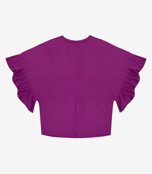 Blusa Feminina em Visco Tricot Infinita Cor Roxo