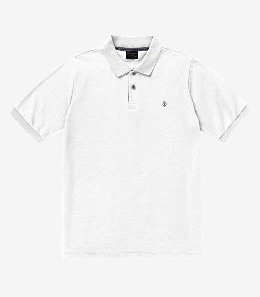 Polo Masculina Básica Diametro Branco